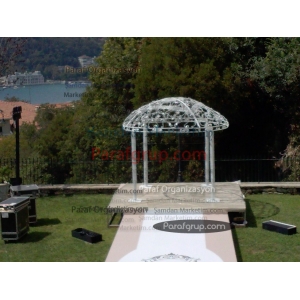 Gazebo Dantel Ayaklı